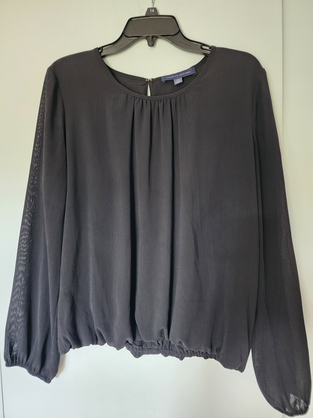 Tommy Hilfiger Black Long-Sleeve Blouse